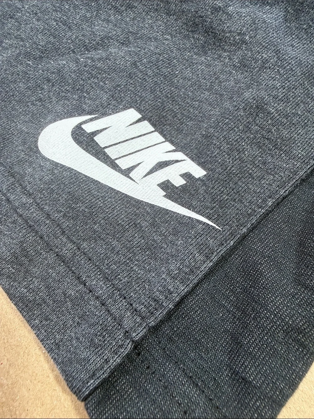 Nike Youth Charcoal Gray Drawstring Logo Shorts
